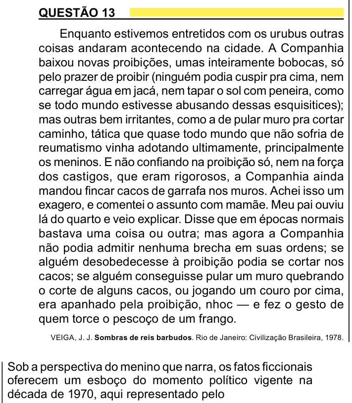 Enunciado da questão 13 do ENEM 2023 Dia 1