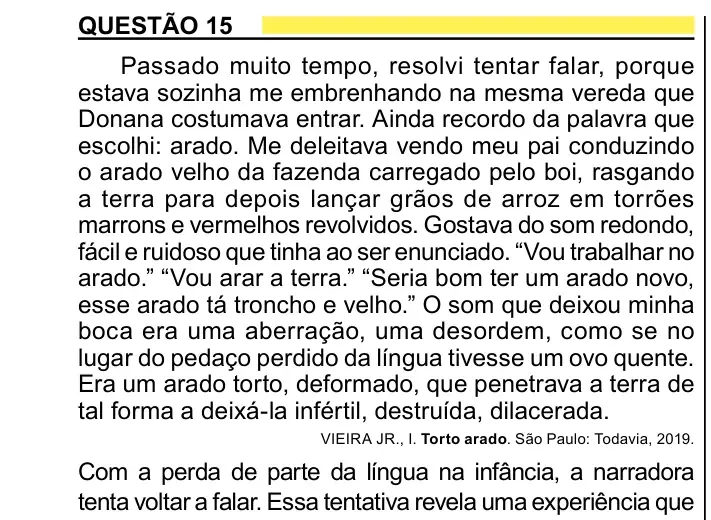 Enunciado da questão 15 do ENEM 2023 Dia 1