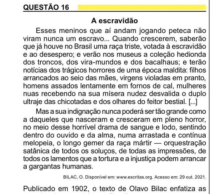 Enunciado da questão 16 do ENEM 2023 Dia 1