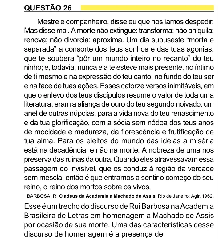 Enunciado da questão 26 do ENEM 2023 Dia 1