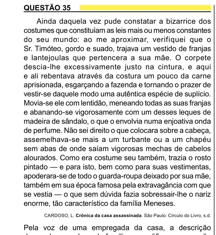 Enunciado da questão 35 do ENEM 2023 Dia 1