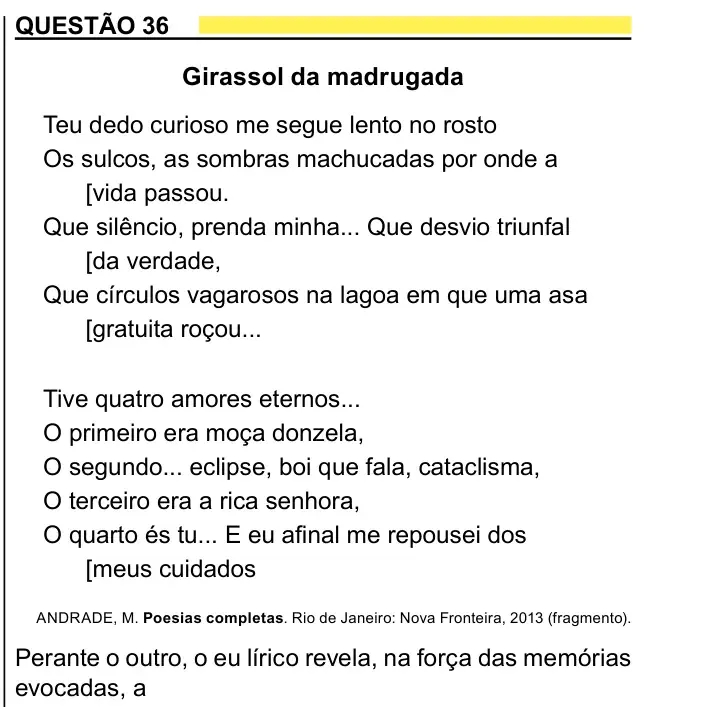 Enunciado da questão 36 do ENEM 2023 Dia 1