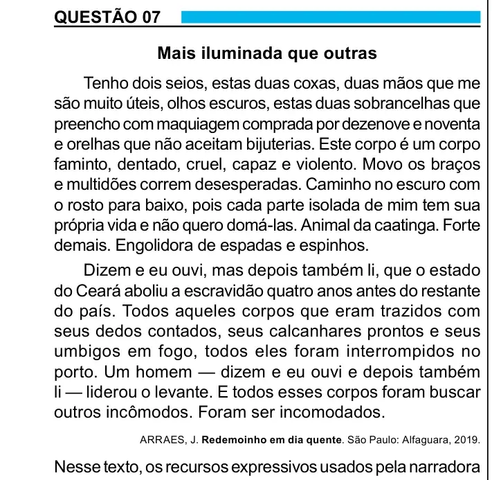 Enunciado da questão 7 do ENEM 2023