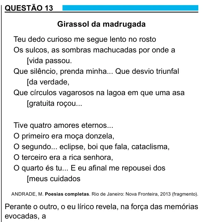 Enunciado da questão 13 do ENEM 2023