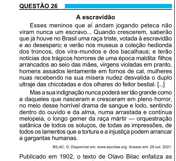 Enunciado da questão 26 do ENEM 2023