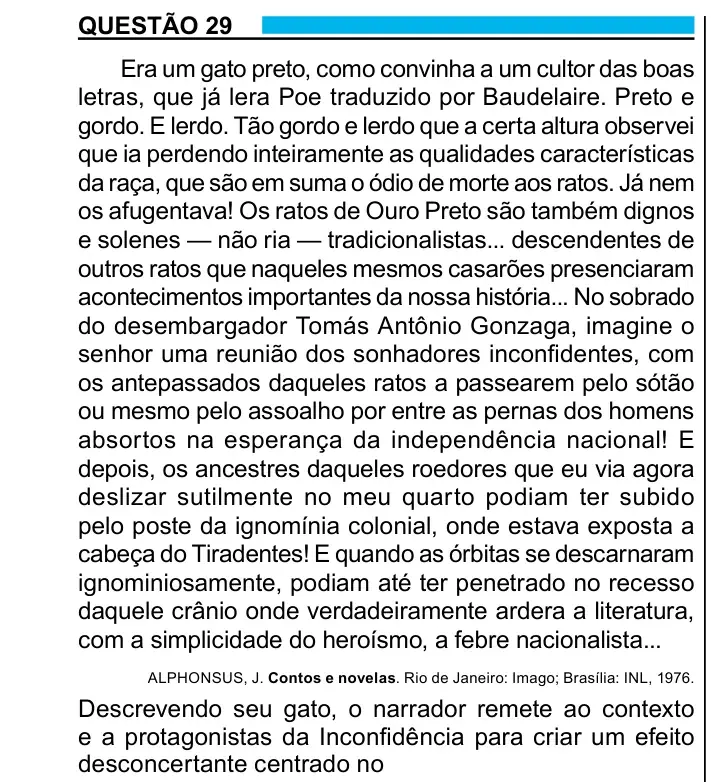 Enunciado da questão 29 do ENEM 2023