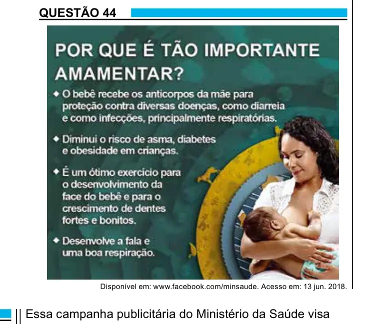 Enunciado da questão 44 do ENEM 2023