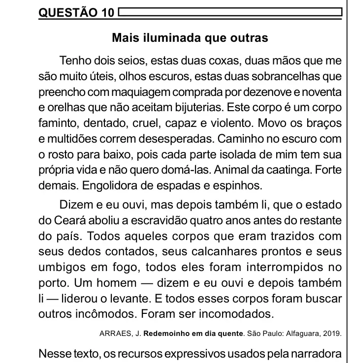 Enunciado da questão 10 do ENEM 2023 Dia 1