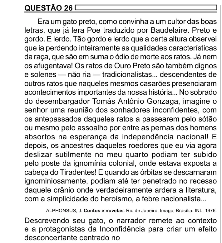 Enunciado da questão 26 do ENEM 2023 Dia 1