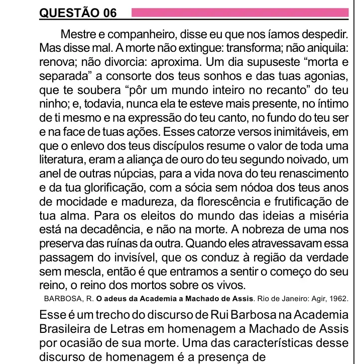 Enunciado da questão 6 do ENEM 2023 Dia 1