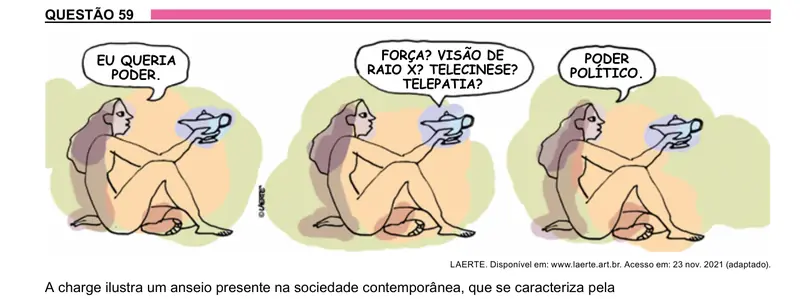 Enunciado da questão 59 do ENEM 2023 Dia 1