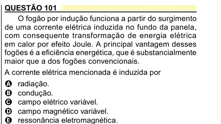 Enunciado da questão 101 do ENEM 2023 Dia 2