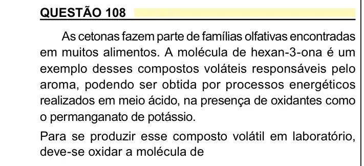 Enunciado da questão 108 do ENEM 2023 Dia 2