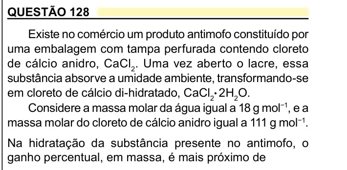 Enunciado da questão 128 do ENEM 2023 Dia 2
