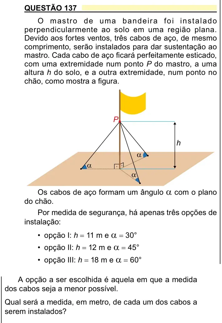 Enunciado da questão 137 do ENEM 2023 Dia 2