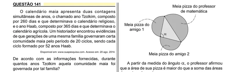 Enunciado da questão 141 do ENEM 2023 Dia 2