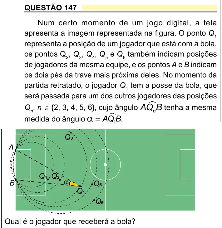 Enunciado da questão 147 do ENEM 2023 Dia 2