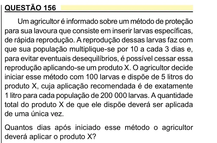Enunciado da questão 156 do ENEM 2023 Dia 2