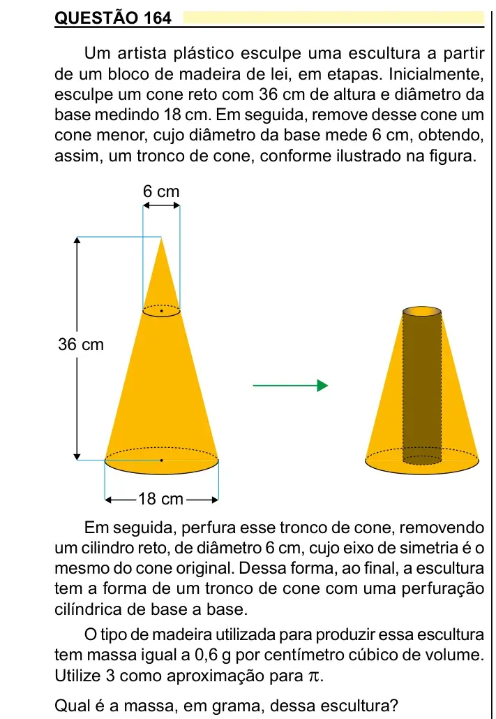 Enunciado da questão 164 do ENEM 2023 Dia 2