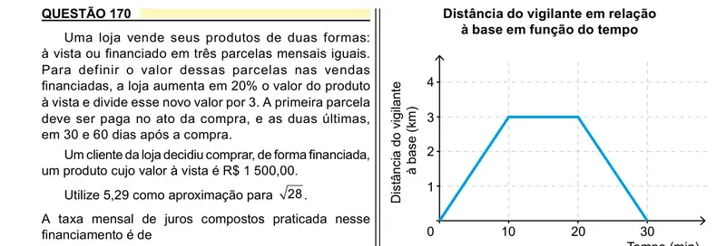 Enunciado da questão 170 do ENEM 2023 Dia 2