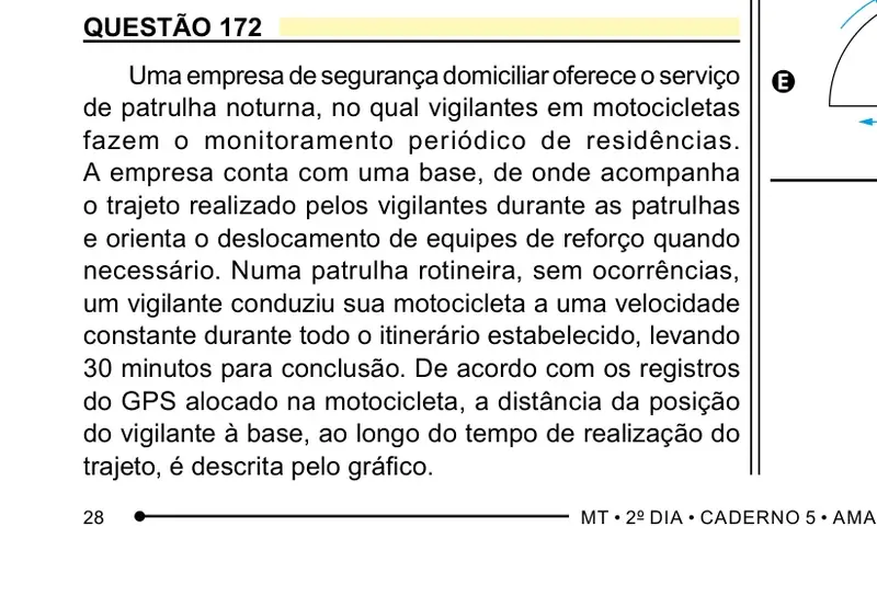 Enunciado da questão 172 do ENEM 2023 Dia 2