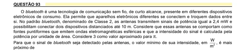 Enunciado da questão 93 do ENEM 2023 Dia 2