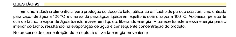 Enunciado da questão 95 do ENEM 2023 Dia 2