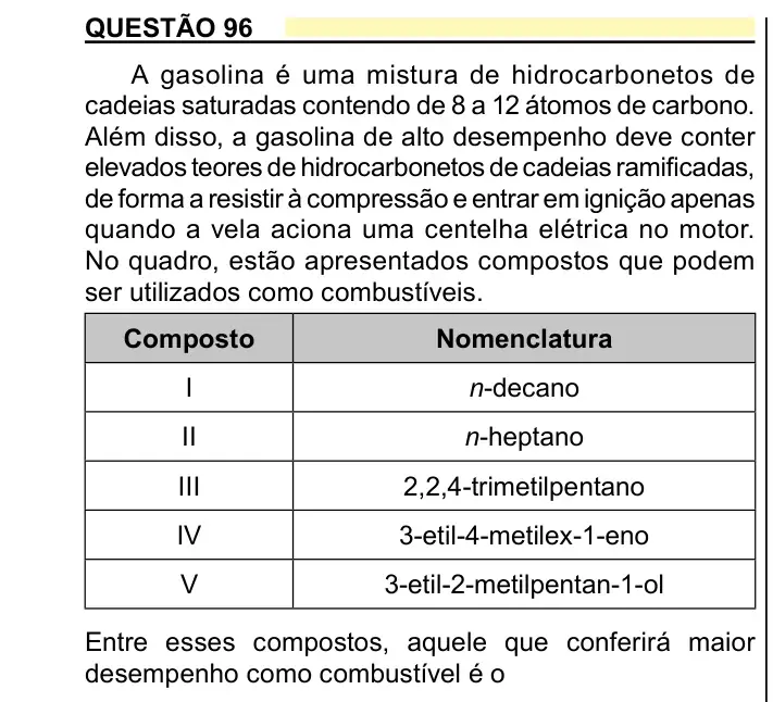 Enunciado da questão 96 do ENEM 2023 Dia 2