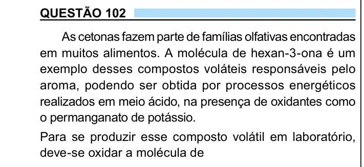 Enunciado da questão 102 do ENEM 2023