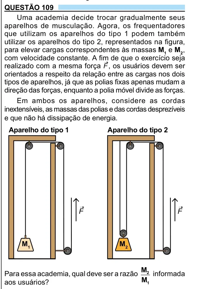 Enunciado da questão 109 do ENEM 2023