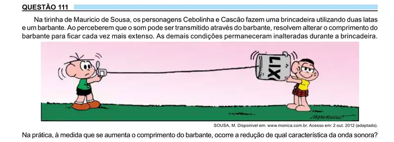 Enunciado da questão 111 do ENEM 2023