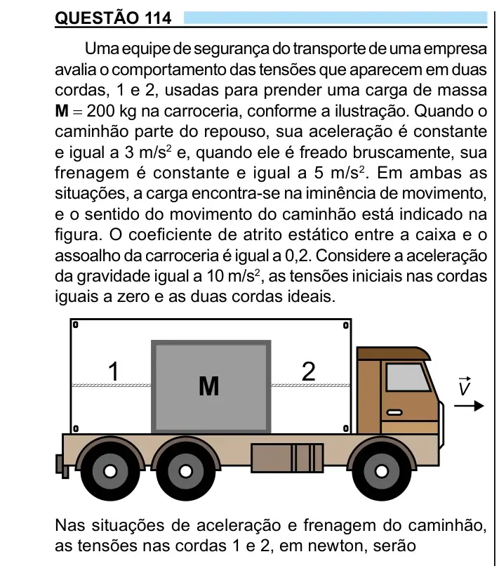 Enunciado da questão 114 do ENEM 2023