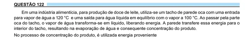 Enunciado da questão 122 do ENEM 2023