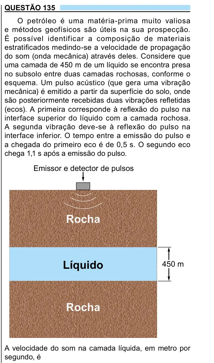 Enunciado da questão 135 do ENEM 2023
