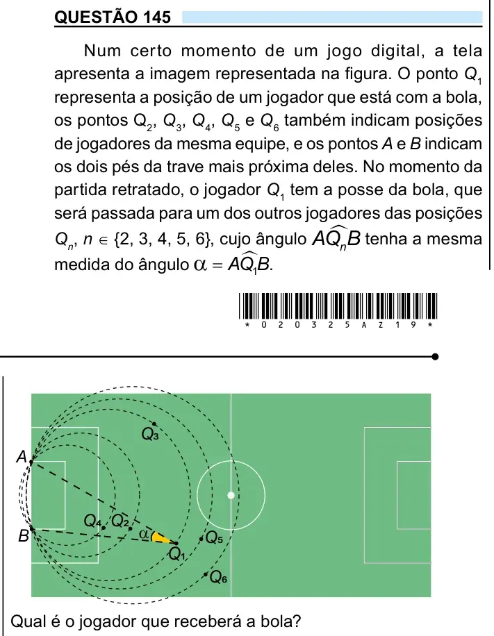 Enunciado da questão 145 do ENEM 2023