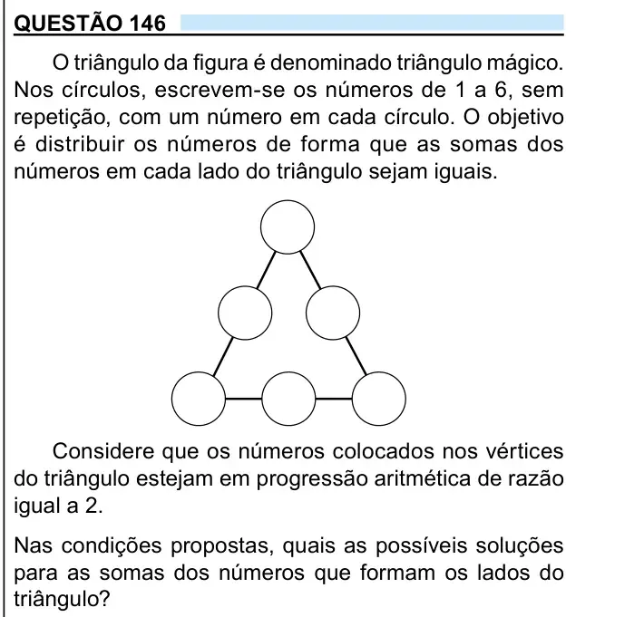 Enunciado da questão 146 do ENEM 2023
