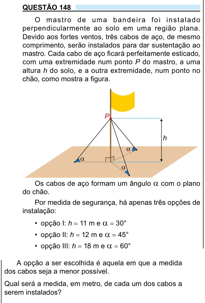 Enunciado da questão 148 do ENEM 2023
