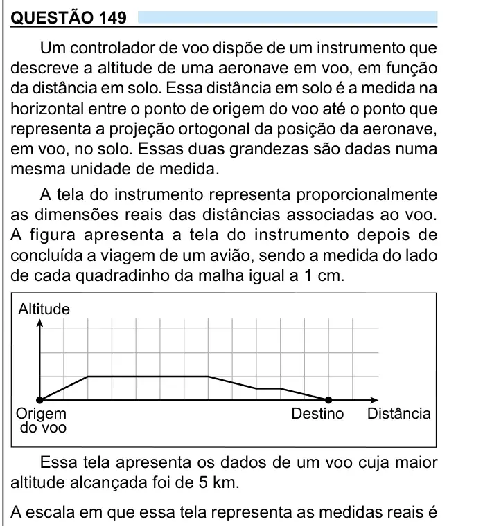 Enunciado da questão 149 do ENEM 2023