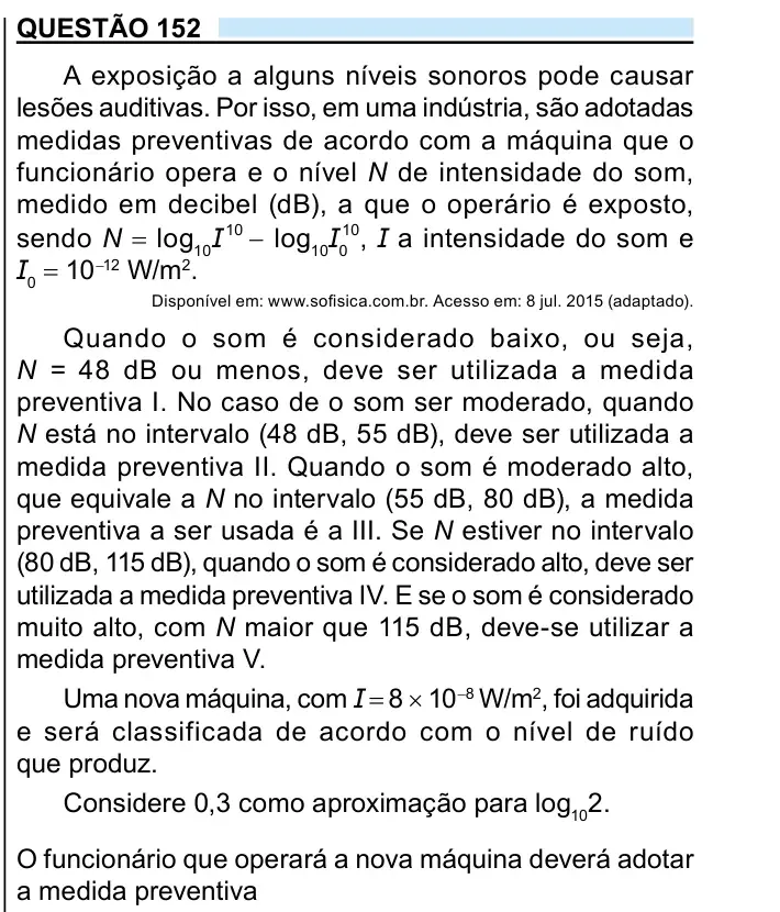 Enunciado da questão 152 do ENEM 2023