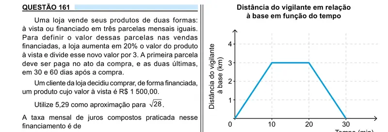 Enunciado da questão 161 do ENEM 2023