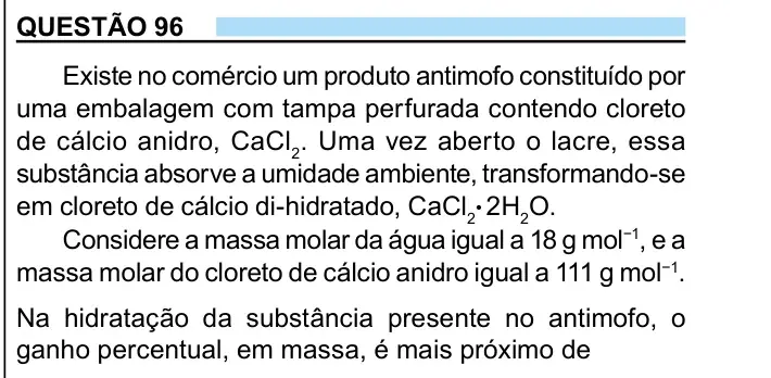 Enunciado da questão 96 do ENEM 2023