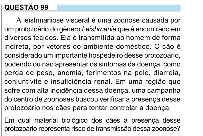 Enunciado da questão 99 do ENEM 2023