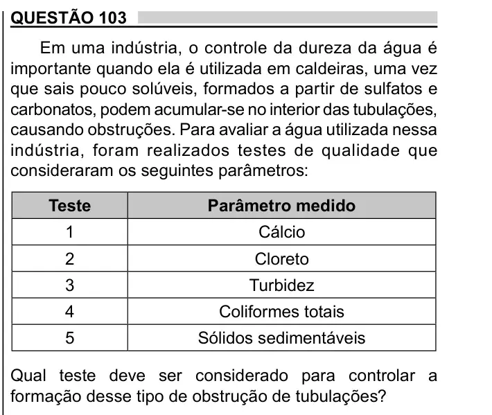 Enunciado da questão 103 do ENEM 2023 Dia 2