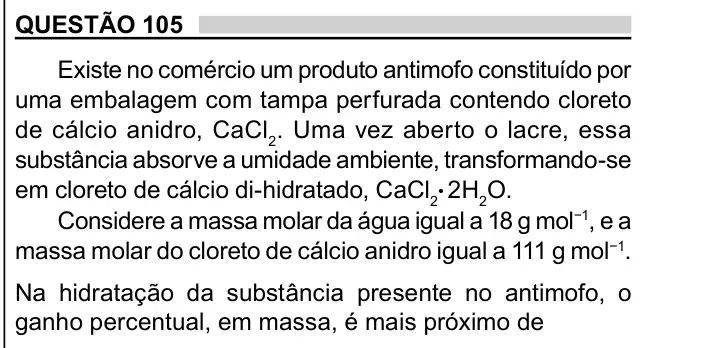 Enunciado da questão 105 do ENEM 2023 Dia 2