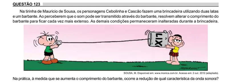 Enunciado da questão 123 do ENEM 2023 Dia 2