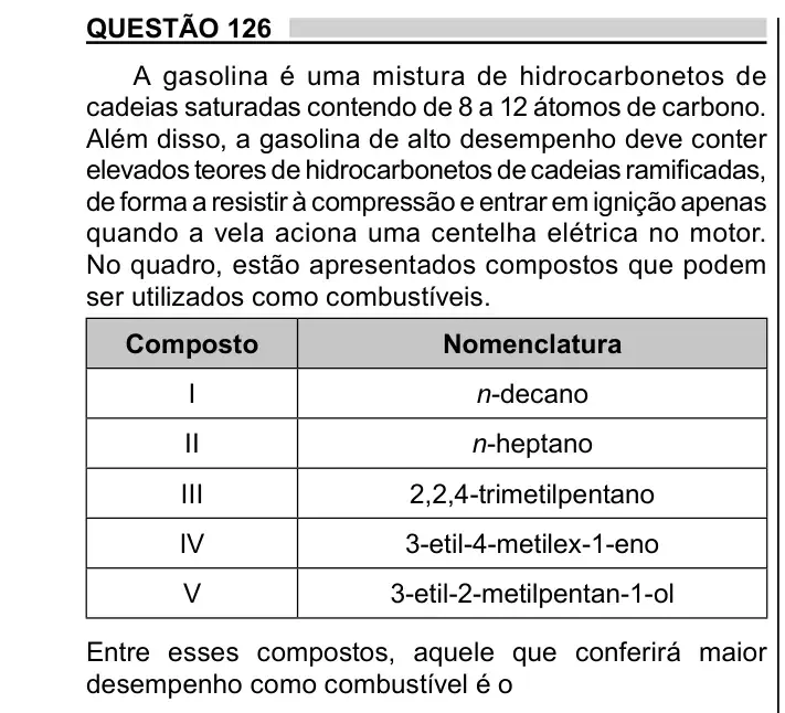 Enunciado da questão 126 do ENEM 2023 Dia 2