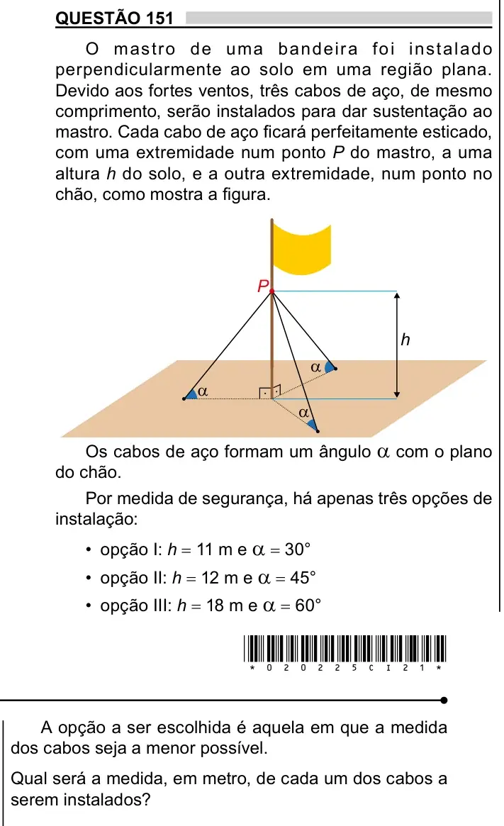 Enunciado da questão 151 do ENEM 2023 Dia 2