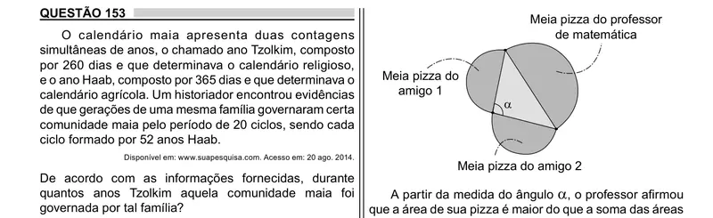 Enunciado da questão 153 do ENEM 2023 Dia 2