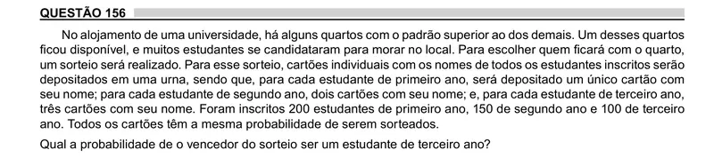 Enunciado da questão 156 do ENEM 2023 Dia 2
