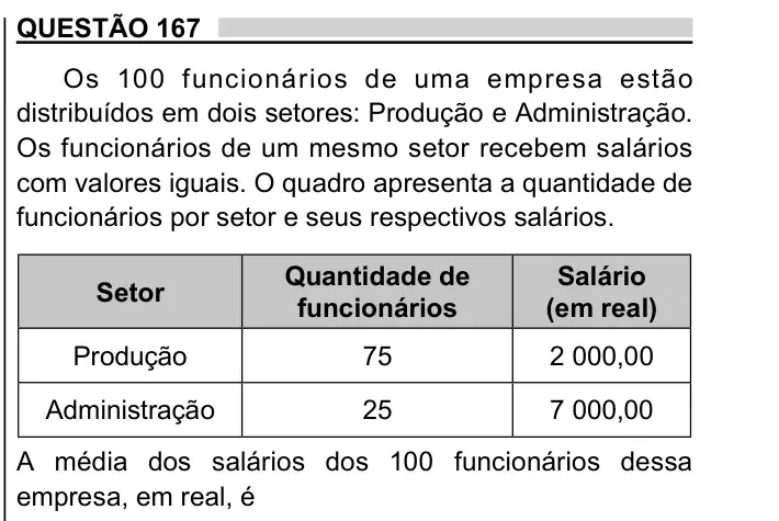 Enunciado da questão 167 do ENEM 2023 Dia 2
